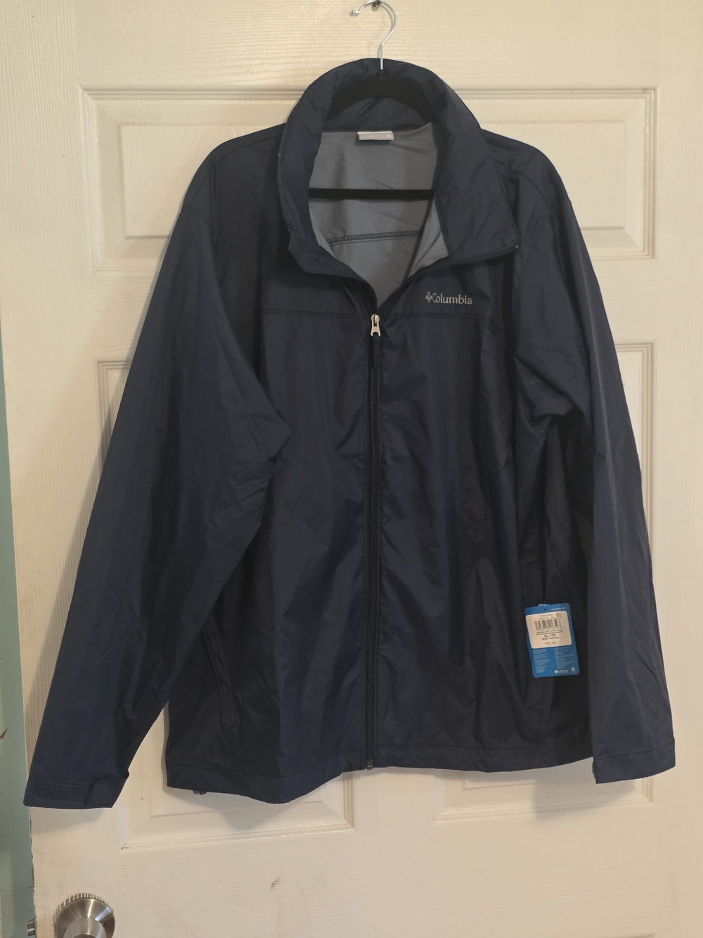 Columbia Men's Navy Full-Zip Rain Jacket